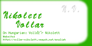 nikolett vollar business card